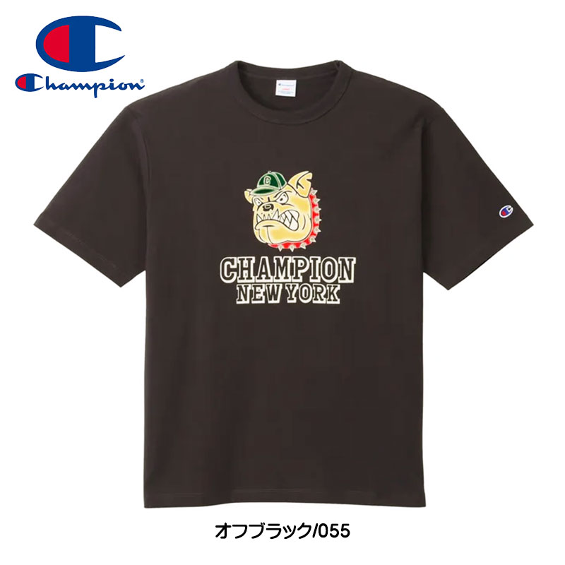 Champion チャンピオン フロッキープリント 半袖Tシャツ メンズ