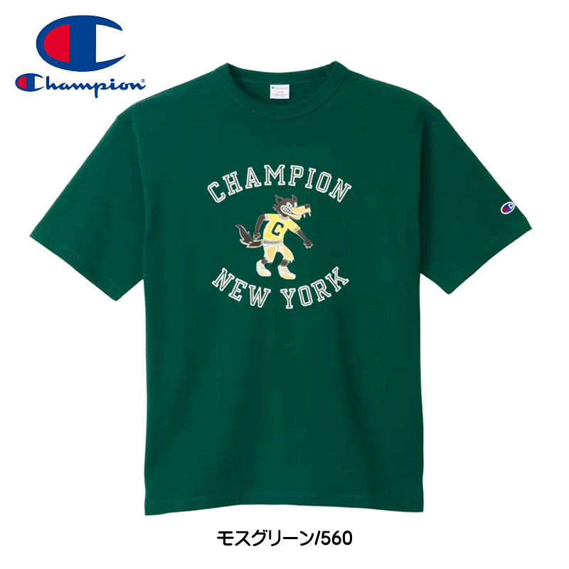 Champion チャンピオン フロッキープリント 半袖Tシャツ メンズ