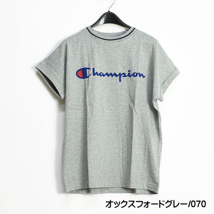 セール！ Champion チャンピオン レディース ラインリブ 半袖Tシャツ CW-K305