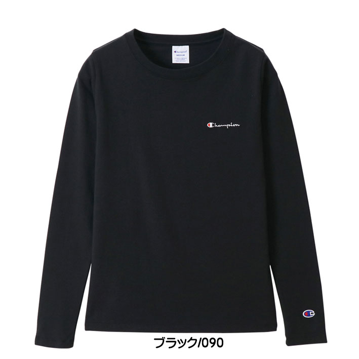 Champion レディース ワンポイント 長袖Tシャツ 無地 CW-T411 チャンピオン