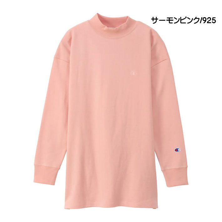 Champion チャンピオン レディース モックネックロングスリーブTシャツ MOCK NECK 長袖Tシャツ ロンT ワンポイント 無地  CW-U416