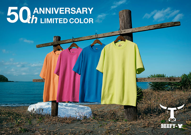 Hanes ヘインズ 50周年記念 限定カラー ビーフィー Tシャツ BEEFY-T