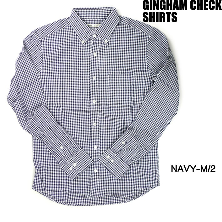 ciao ギンガムチェック ボタンダウンシャツ メンズ 日本製 28-902 チャオ 長袖シャツ