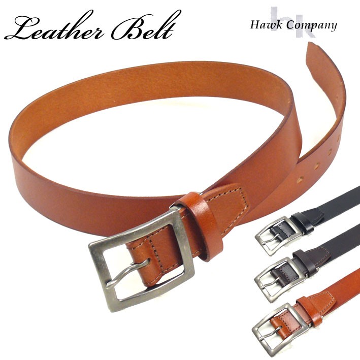 Hawk Company（ホークカンパニー） ニッケルバックル レザーベルト