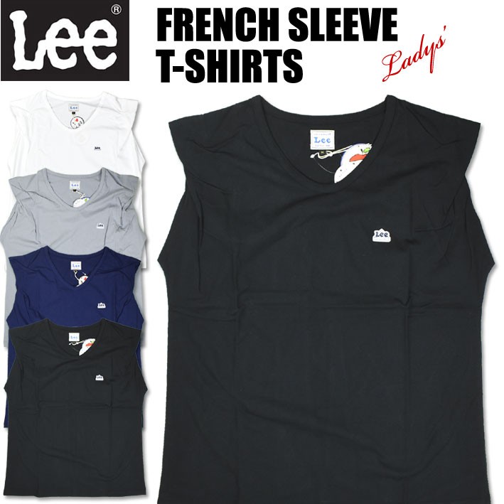 Lee（リー） セール！ レディース Vネック フレンチスリーブ Tシャツ