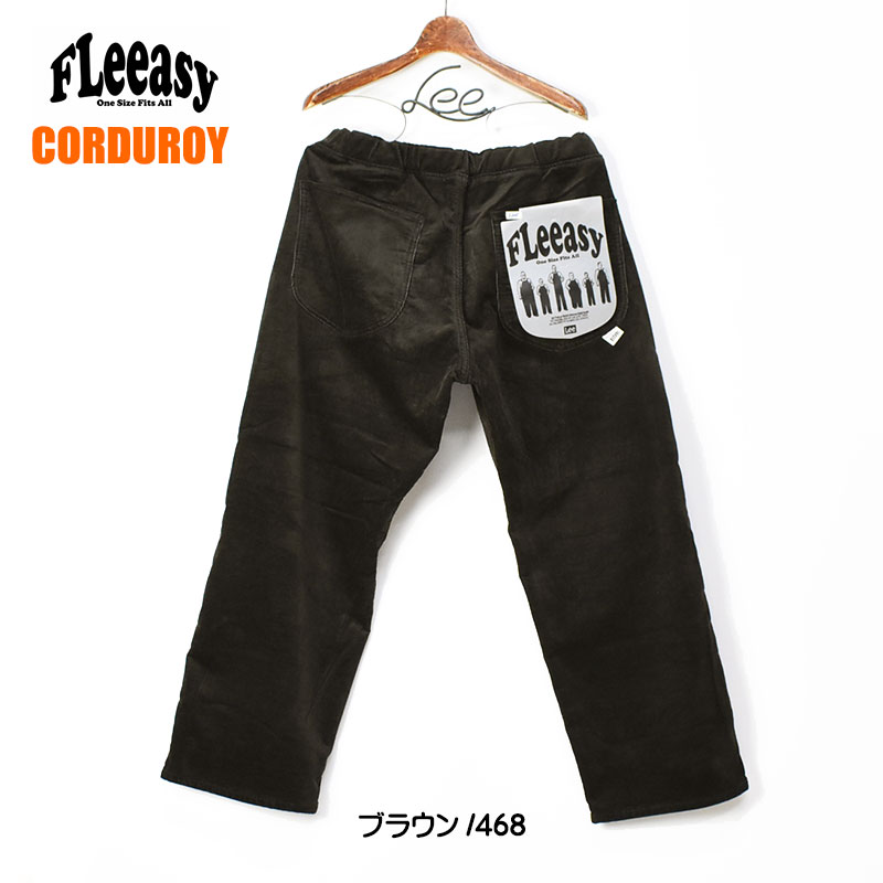 Lee リー 日本製 パンツ コーデュロイ ワイド ストレート 黒 S Lee リー FLeeasy フリージー コーデュロイ 暖かい 秋冬