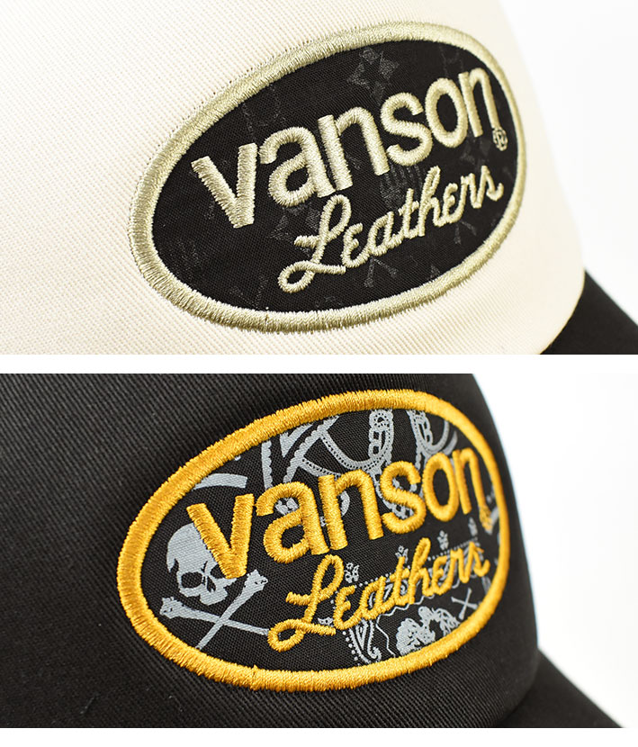 VANSON（バンソン） キャップ 刺繍 メッシュキャップ OVAL LOGO 帽子