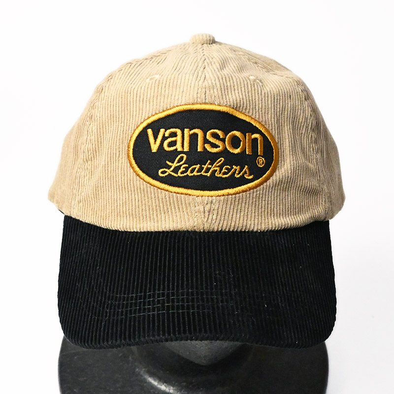 VANSON（バンソン） 刺繍 コーデュロイ キャップ OVAL LOGO オーバル