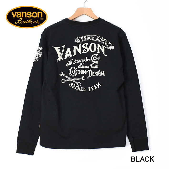 VANSON バンソン 長袖Tシャツ CUSTOM DESIGN カスタムデザイン 刺繍 Tシャツ メンズ NVLT-2314｜sanshin｜02