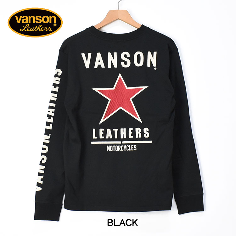 VANSON バンソン 長袖Tシャツ ONE STAR ワンスター 刺繍 Tシャツ メンズ NVLT-2401｜sanshin｜03