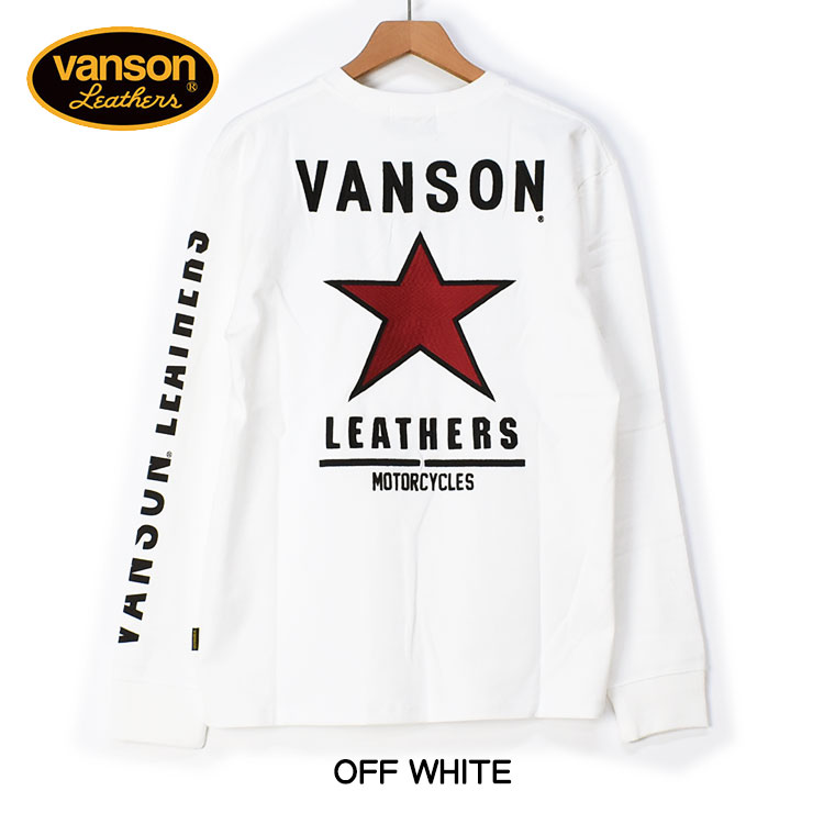 VANSON バンソン 長袖Tシャツ ONE STAR ワンスター 刺繍 Tシャツ メンズ NVLT-2401｜sanshin｜02