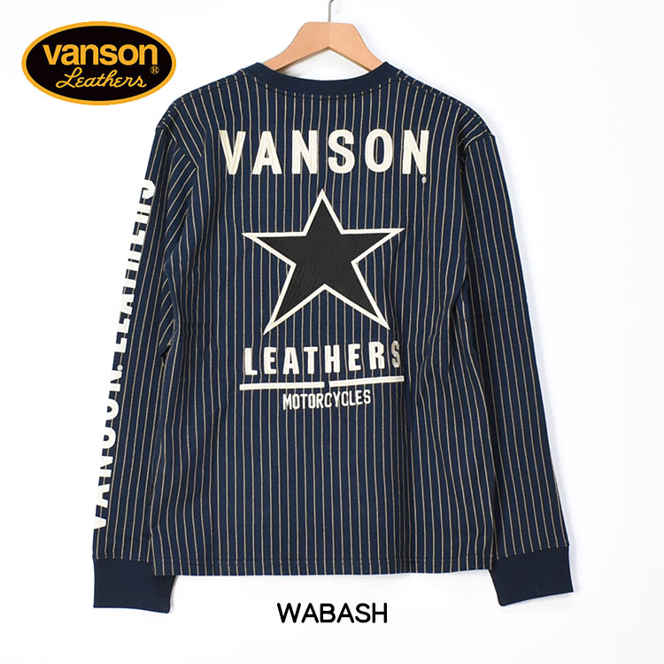 VANSON バンソン 長袖Tシャツ ONE STAR ワンスター 刺繍 Tシャツ メンズ NVLT-2401｜sanshin｜04