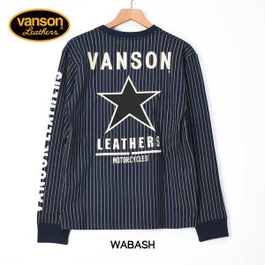 VANSON バンソン 長袖Tシャツ ONE STAR ワンスター 刺繍 Tシャツ メンズ NVLT...