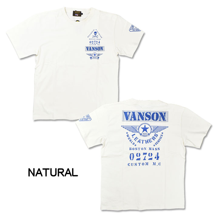 セール！ VANSON 半袖Tシャツ FLYING STAR フライングスター 刺繍 リフレクター ...