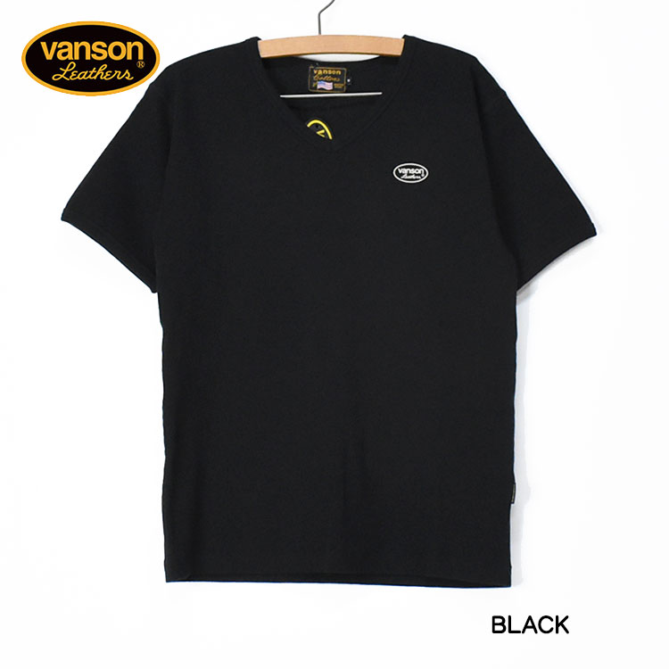 VANSON バンソン テレコ Vネック 半袖Tシャツ ONE POINT ワンポイント プリント Tシャツ メンズ NVST-2409｜sanshin｜03