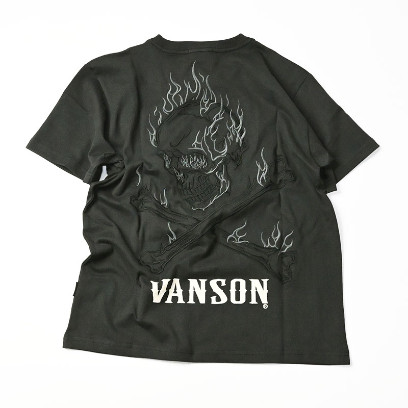VANSON（バンソン） 半袖 Tシャツ CROSS BONE SKULL クロスボーン