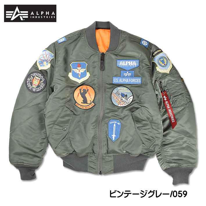 ALPHA アルファ フルパッチ MA-1 ALPHA INDUSTRIES US スペック