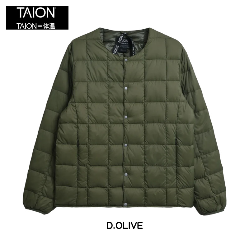 メンズダウンコート、ダウンジャケット（ジップ、ボタン：ボタン留め