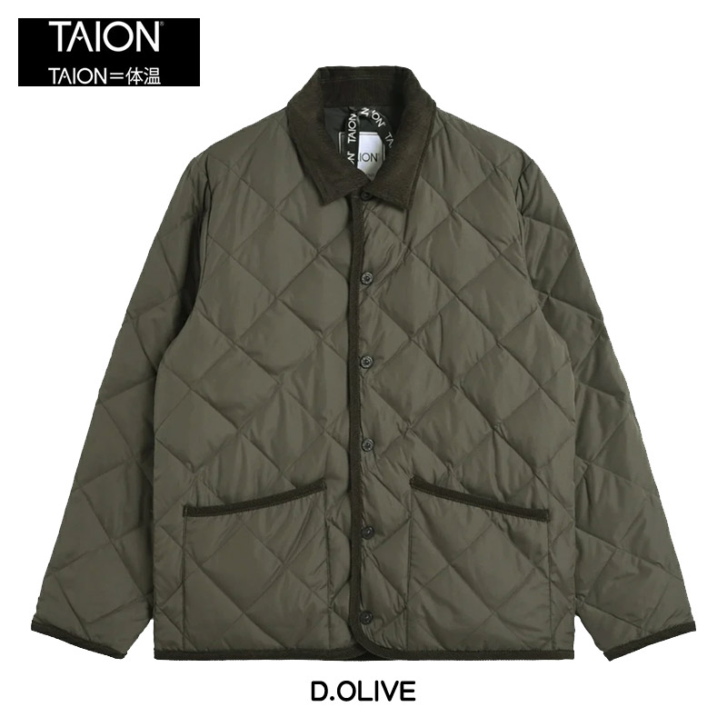 メンズダウンコート、ダウンジャケット（ジップ、ボタン：ボタン留め