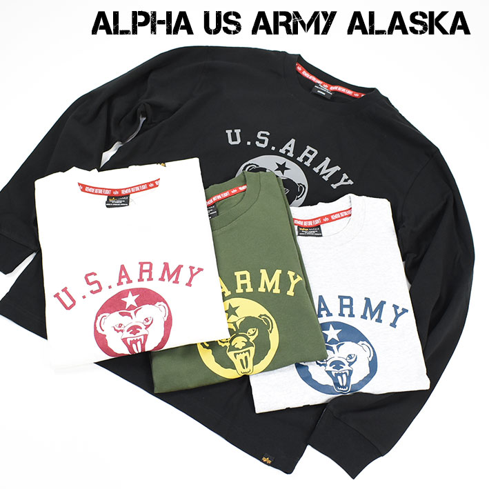 Alpha Industries セール ALPHA アルファ 長袖 ミリタリーTシャツ US