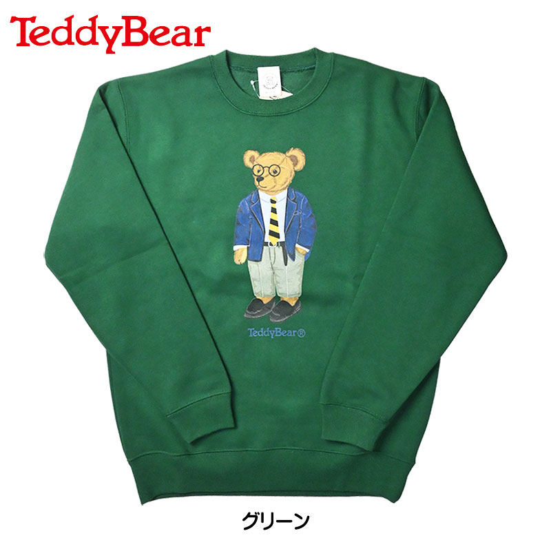 HOUSTON（ヒューストン） TEDDY BEAR テディベア プリント スウェット