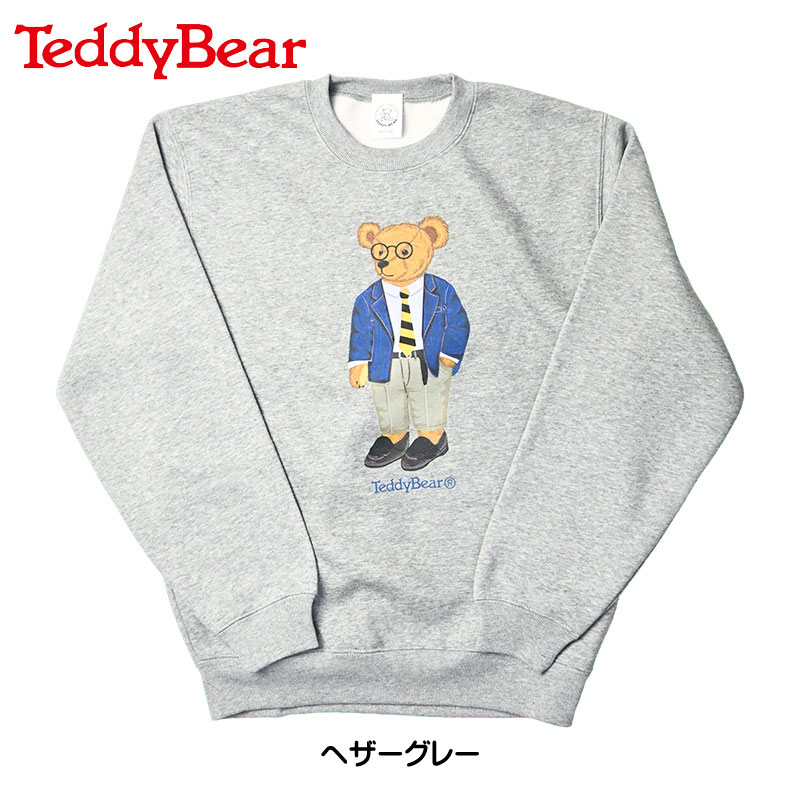 HOUSTON（ヒューストン） TEDDY BEAR テディベア プリント スウェット