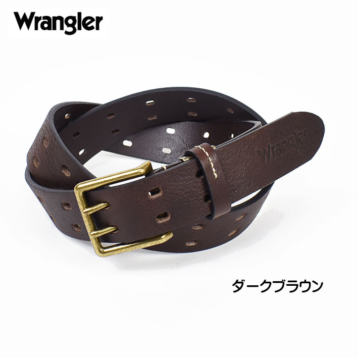 Wrangler ラングラー ダブルピン レザーベルト メンズ レディース ユニセックス プレゼント ギフト 日本製 WR3532｜sanshin｜03