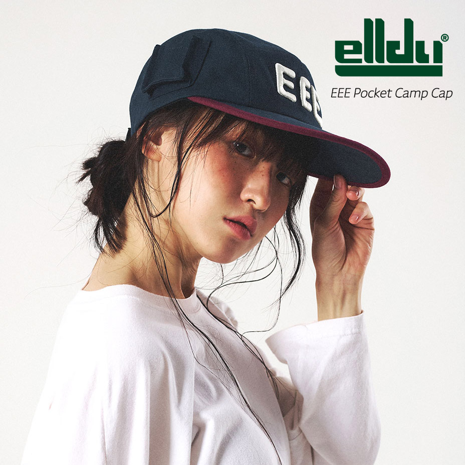 E　キャップ 帽子 男女兼用 elldu（エルドゥ） ポケットキャンプキャップ キャップ レディース