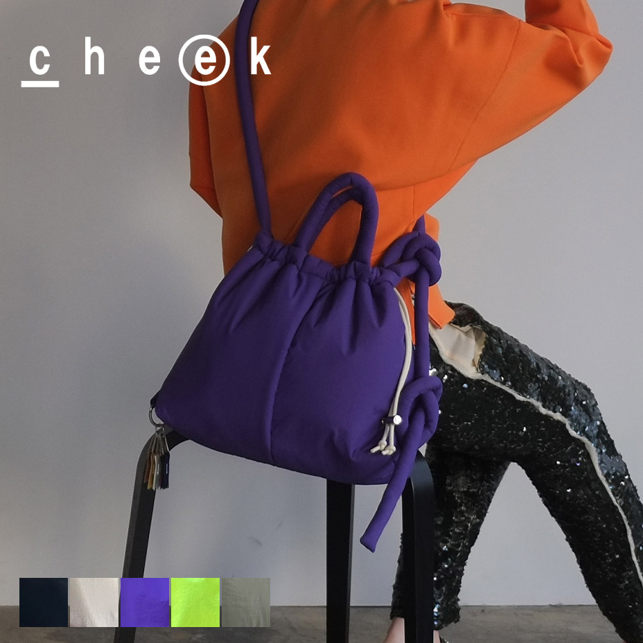 cheek バッグ 巾着バッグ ショルダー 2way レディース 巾着ショルダー