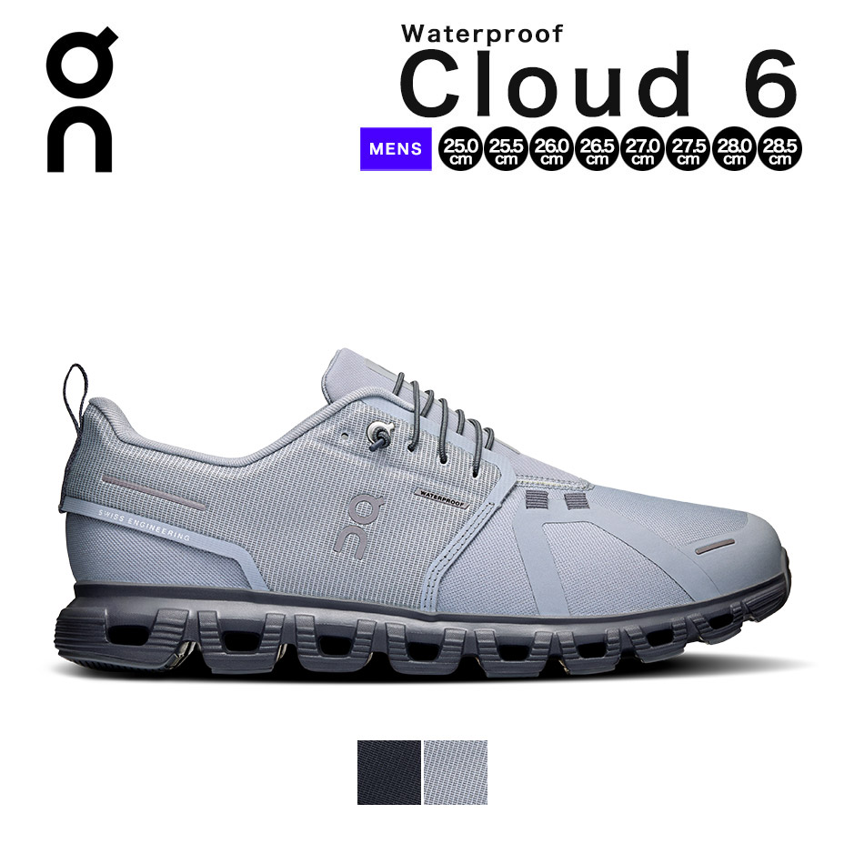 オン On Cloud 6 WP クラウドシックス ウォータープルーフ スニーカー メンズ 防水 シューズ ローカット ランニング ウォーキング 普段履き オールシーズン 軽量 | On | 02