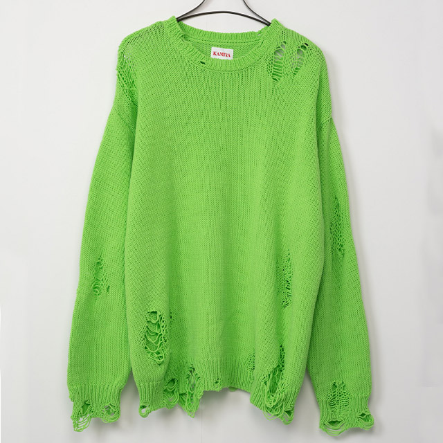 KAMIYA ニット メンズ レディース Distressed Knit Pullover G11PO031