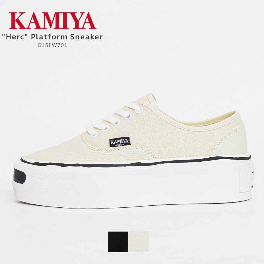 KAMIYA カミヤ スニーカー Herc ハーク KAMIYA kamiya カミヤ Herc ハーク スニーカー 黒 メンズ レディース