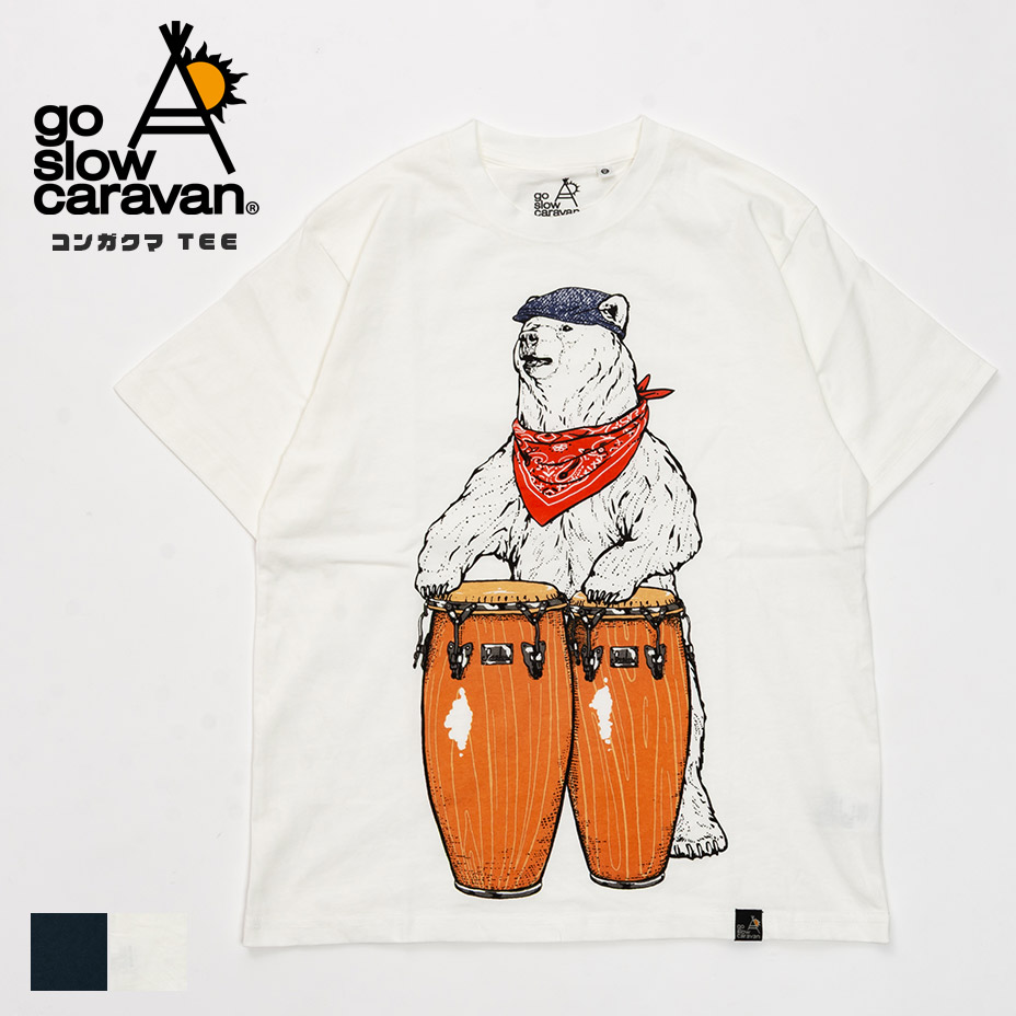 go slow caravan（ゴースローキャラバン） tシャツ クマ メンズ