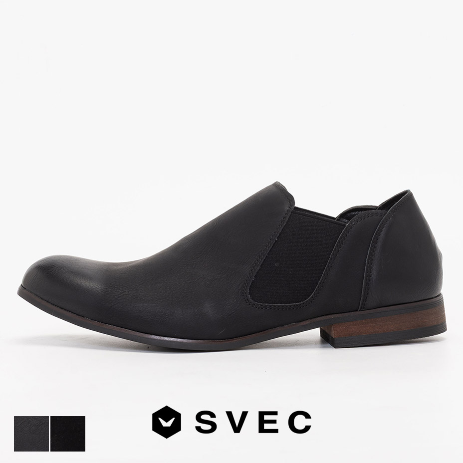 SVEC（シュベック） スリッポン スニーカー 黒 メンズ かかとが踏める