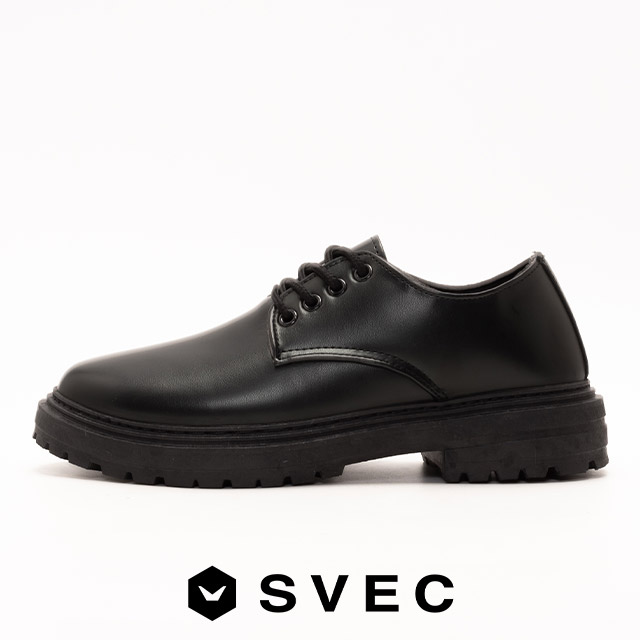 SVEC（シュベック） レースアップシューズ メンズ 厚底 革靴