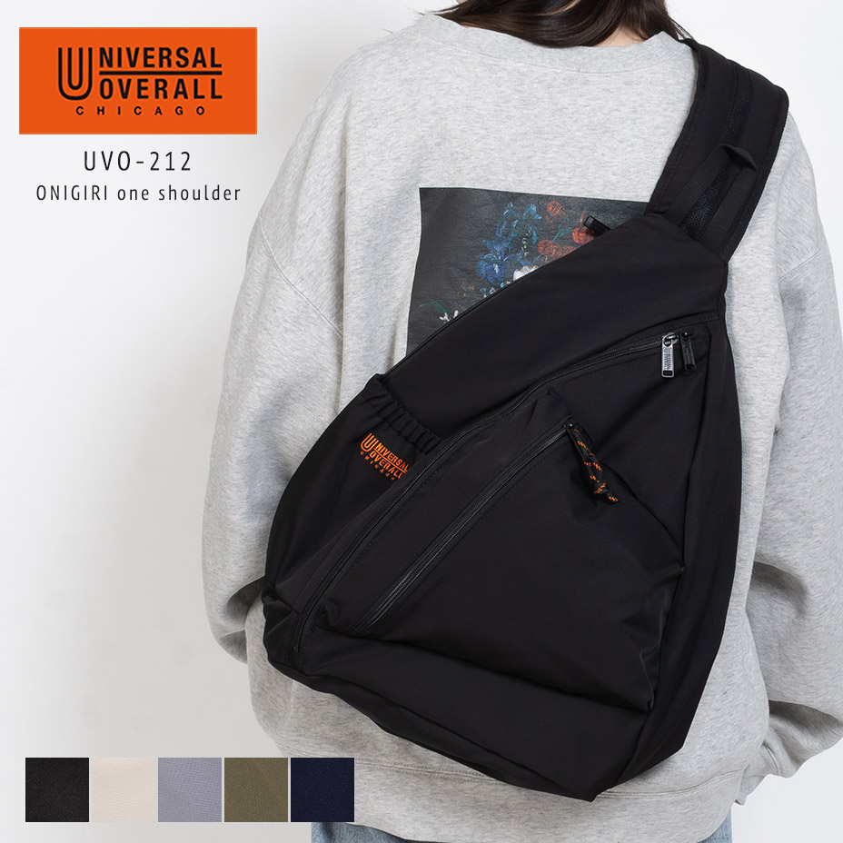 UNIVERSAL OVERALL ワンショルダー ボディバッグ A4収納可 黒 UNIVERSAL OVERALL（ユニバーサルオーバーオール） ワンショルダー