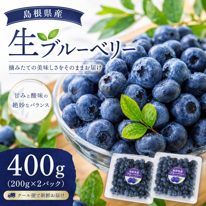 3日営業日以内に発送 ブルーベリー 完熟 無農薬 島根 生ブルーベリー