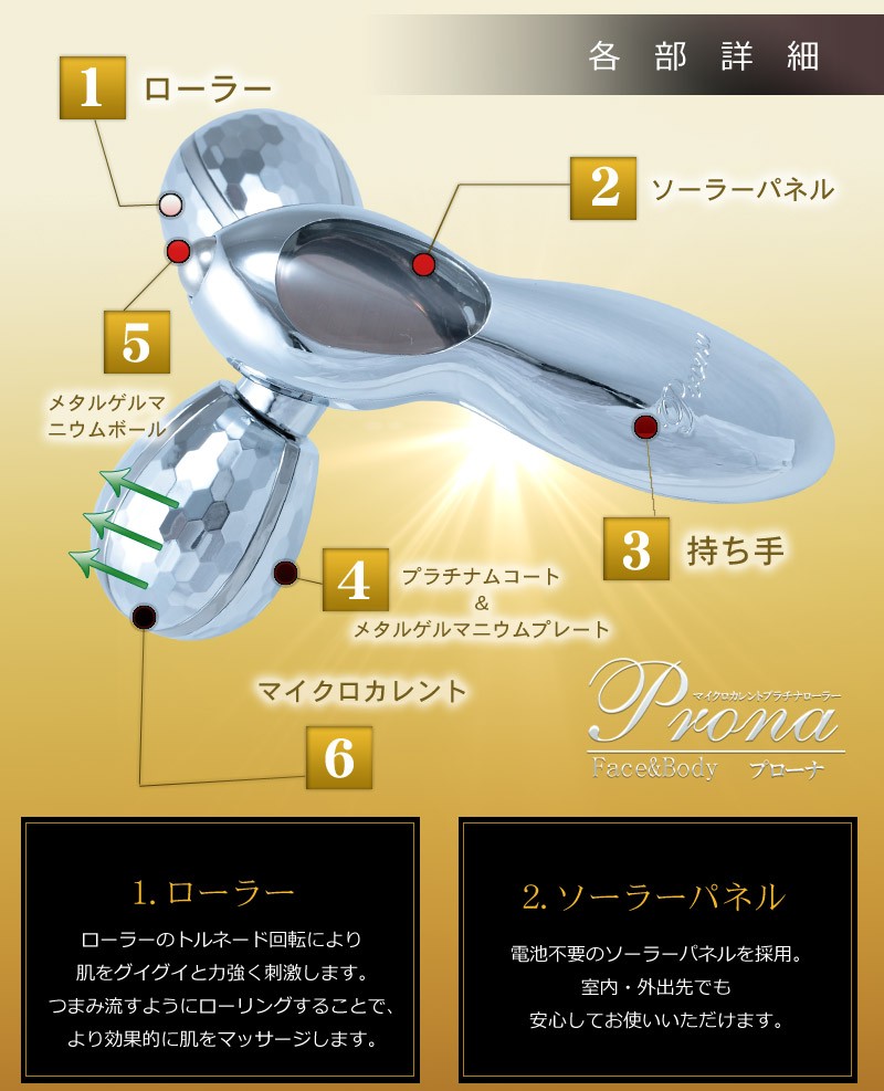 Prona（プローナ）U-type』特許庁登録商品 ◇トルネード構造のローラーが揉むようにマッサージ ◇防水タイプ 美顔ローラー 美顔器 :  biyou-prona-utype : santasan - 通販 - Yahoo!ショッピング