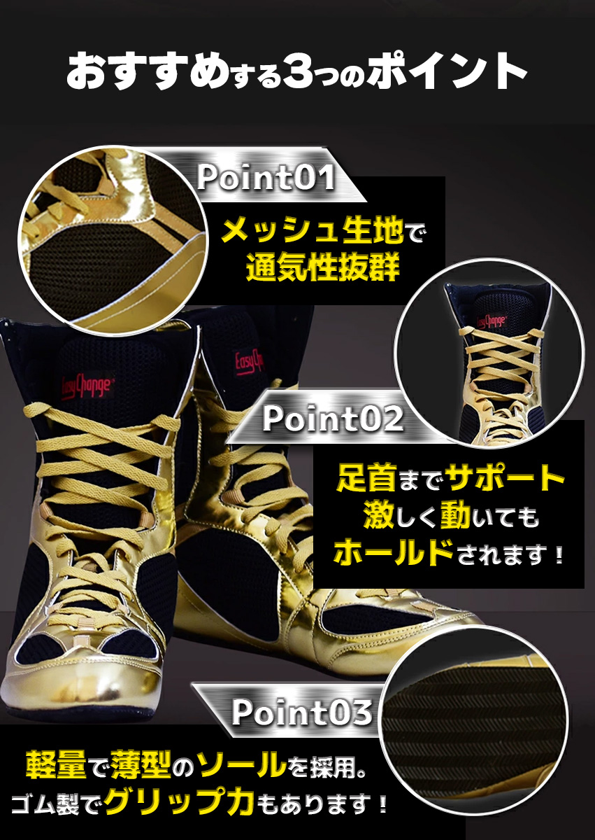 EasyChange（イージーチェンジ） ボクシングシューズ 1年保証付 リング