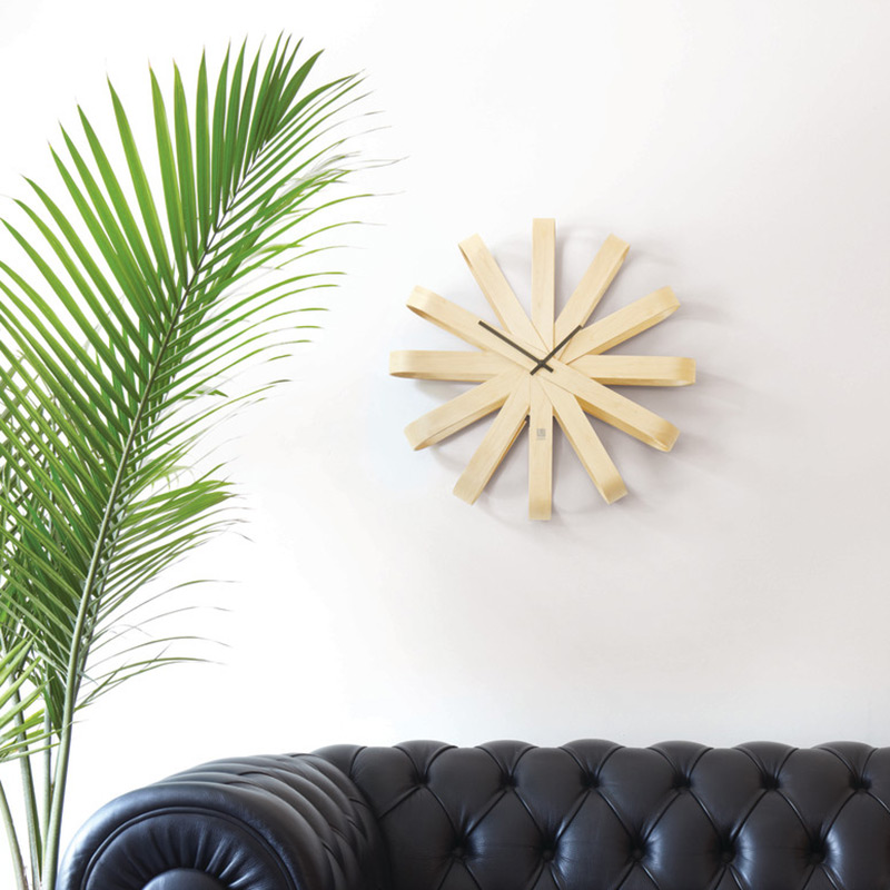 リボンウッド ウォールクロック ナチュラル 壁掛け時計 2118071390 Umbra(アンブラ) 2118071390雑貨