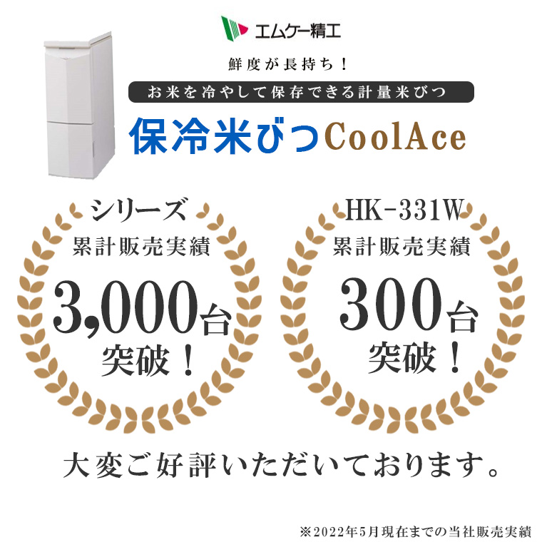 保冷米びつ 20kg CoolAce クールエース 21kg エムケー精工 MK HK-321W