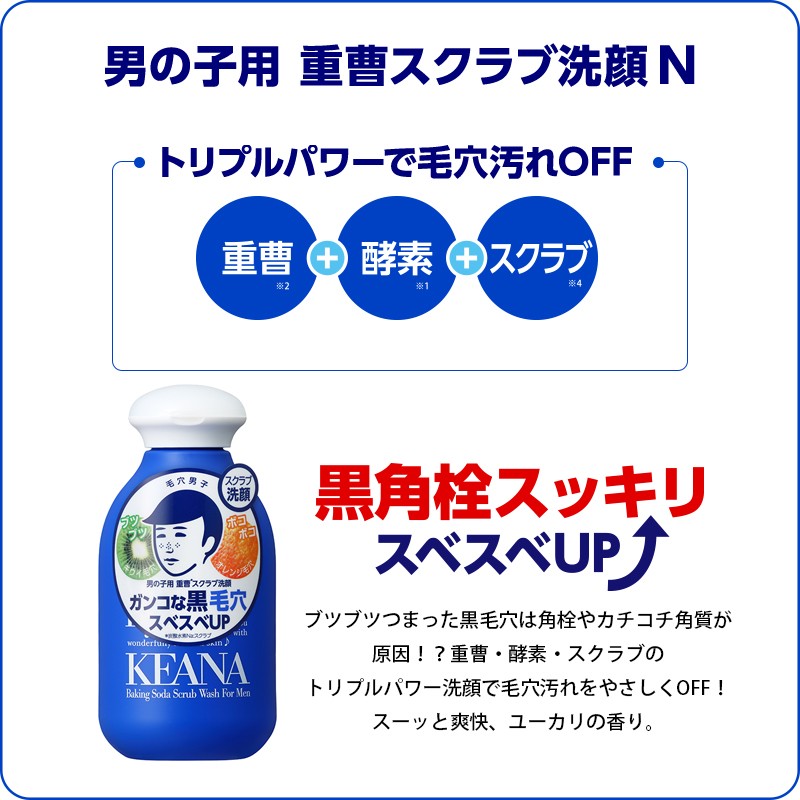 毛穴撫子 男の子用重曹スクラブ洗顔N 100g 石澤研究所 男性 黒ずみ 角質 汚れ アブラ :K0140002:サンテラボ - 通販 -  Yahoo!ショッピング