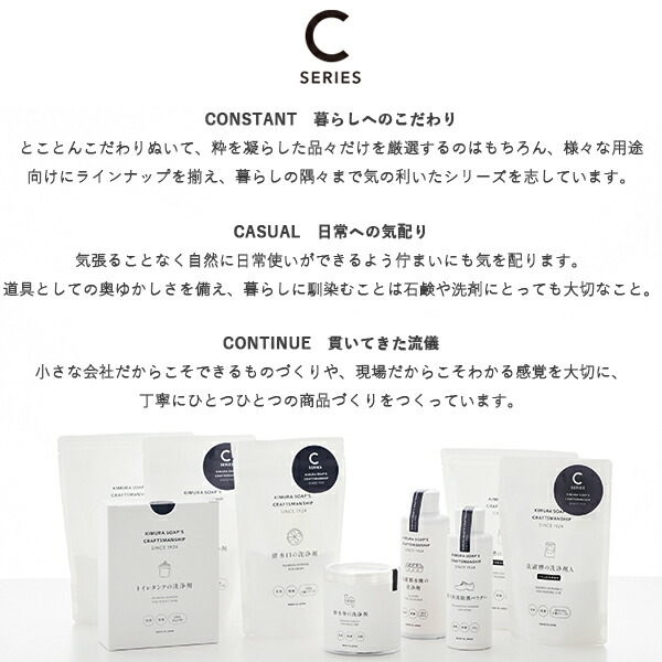 木村石鹸 水回りの撥水コーティング剤 300ml クラフトマンシップ Cシリーズ 撥水 防汚 シリコン 洗面台 シンク トイレ 排水口 カビ予防 関連画像3