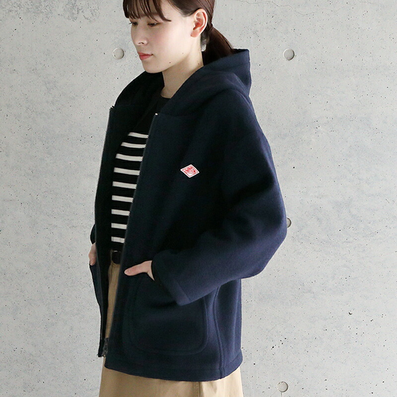 フードがア 21秋冬 コート レディース ウールモッサ 21aw サンテラボ 通販 Paypayモール ダントン Danton ウールライトパイル ジップアップ フーデッド ジャケット Dt A0014wlp ショート ダントンは