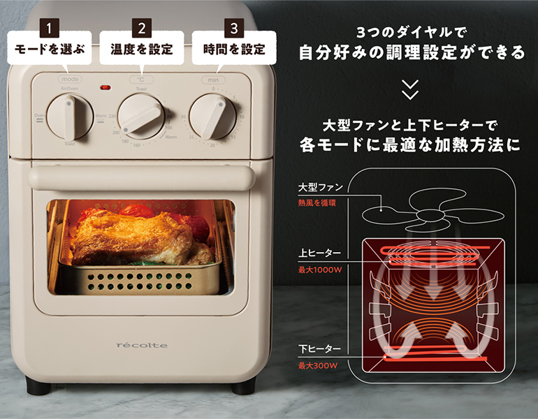 recolte レコルト エアーオーブントースター トースター