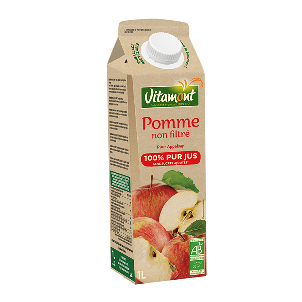 8本セット ヴィタモン オーガニックアップルジュース 1L 有機リンゴ りんごジュース 果汁100% ラッピング不可｜santelabo｜02