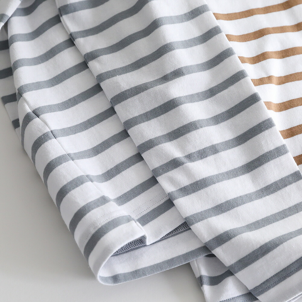 Le Minor カットソー 長袖 Tシャツ レディース フルボーダー