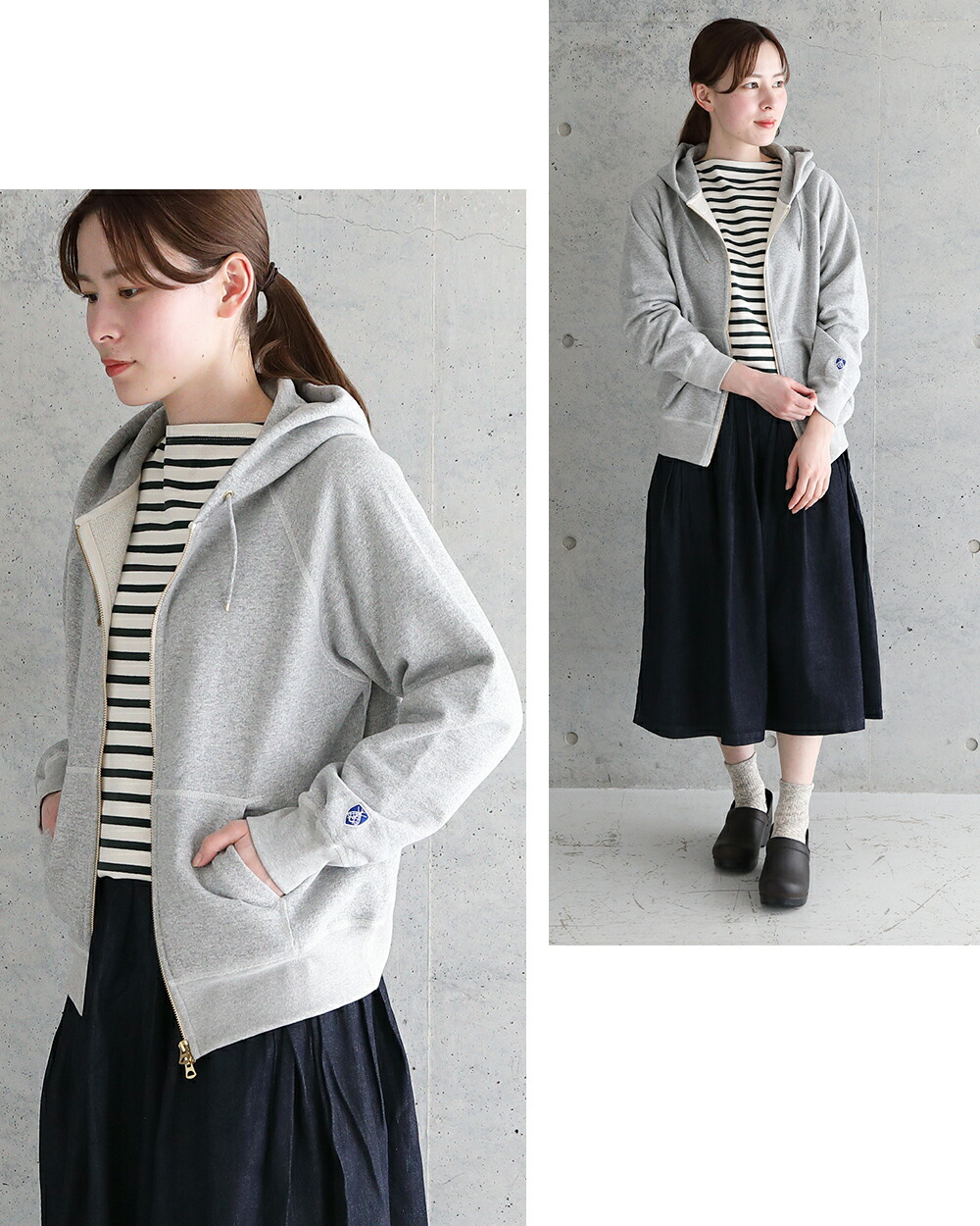 ORCIVAL SALE 20%OFF パーカー レディース フレンチテリー ダブル 