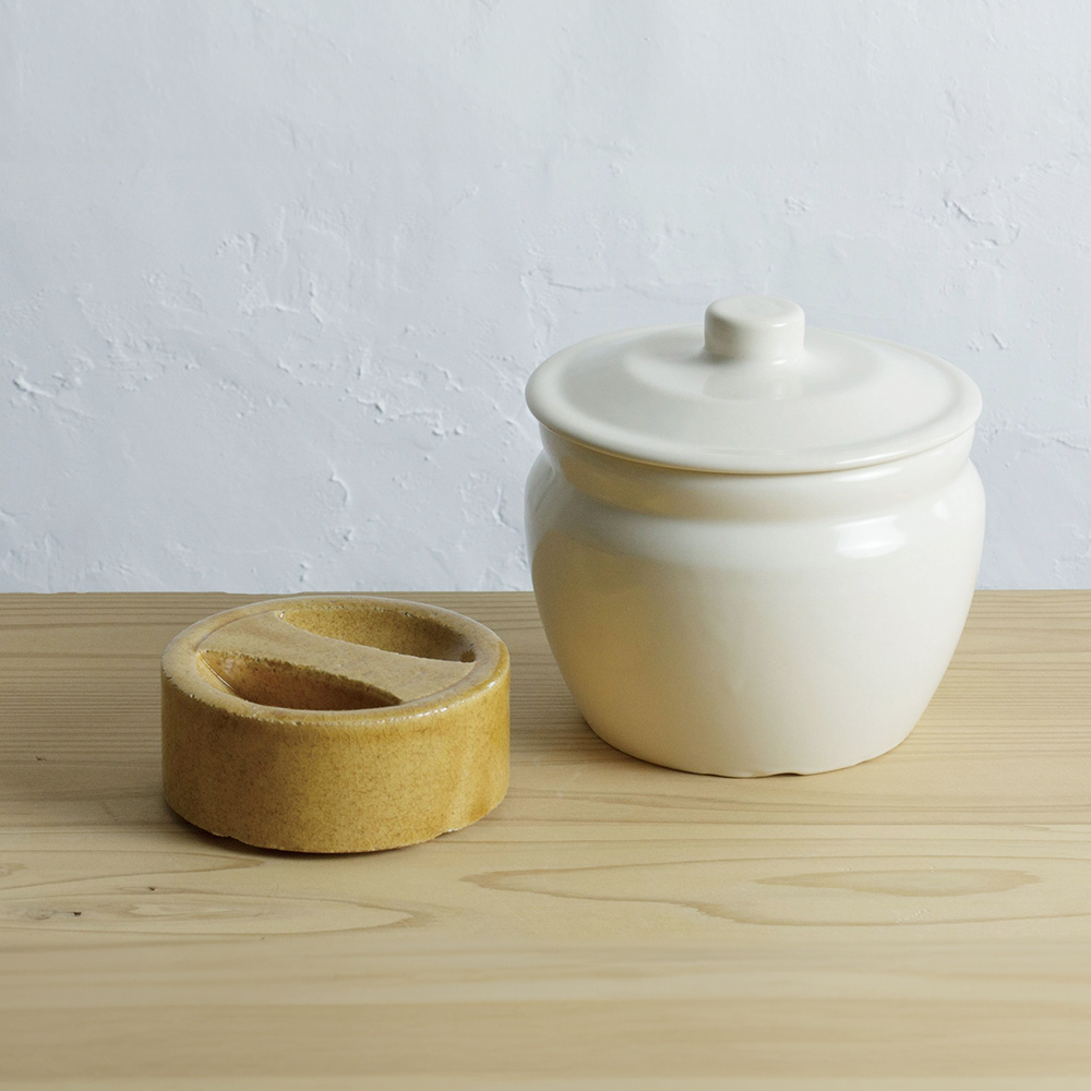 かもしか道具店 浅漬けの壺 重石付き 浅漬け 陶器 保存容器 容器 三重