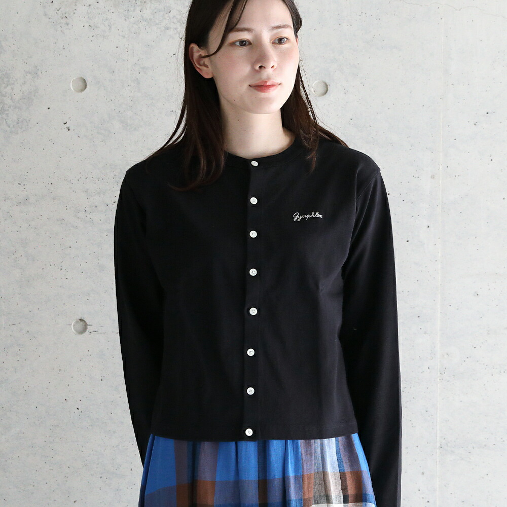 GYMPHLEX（ジムフレックス） ショートクルーネックカーディガン #GY